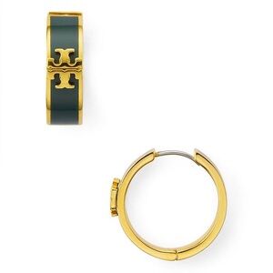 TORY BURCH Kira Enamel Hoop Earrings